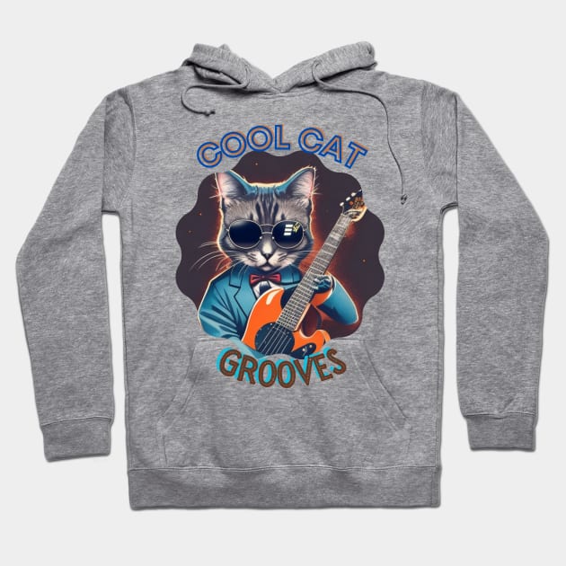 Cool Cat: "Cool Cat Grooves" Hoodie by LionCreativeFashionHubMx